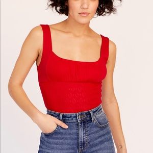 Free People Ruched Bust “Should We” Cami